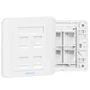 Vention Placa de Pared Tipo 86 IFFW0 con 4 Puertos RJ45